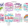 Schwein - Glücksschwein<br><br>individuell bestickt personalisiert mit deinem Wunschdesign<br>ein super Geschenk zur Geburt Taufe Kommunion Einschulung Weihnachten – Bild 6