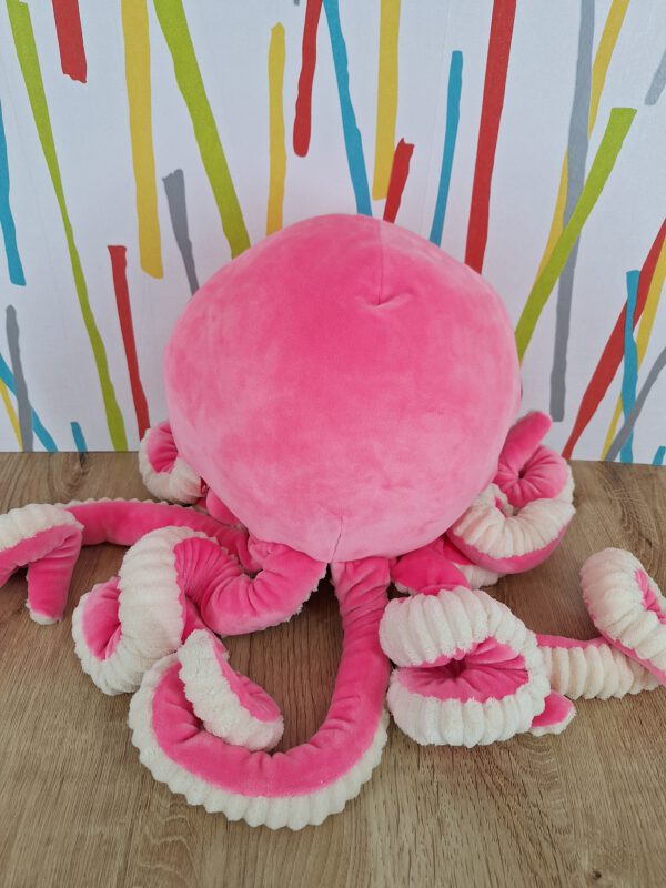 Oktopus pink <br><br>individuell bestickt personalisiert mit deinem Wunschdesign <br> ein super Geschenk zur Geburt Taufe Kommunion Einschulung 1. Schultag – Bild 2