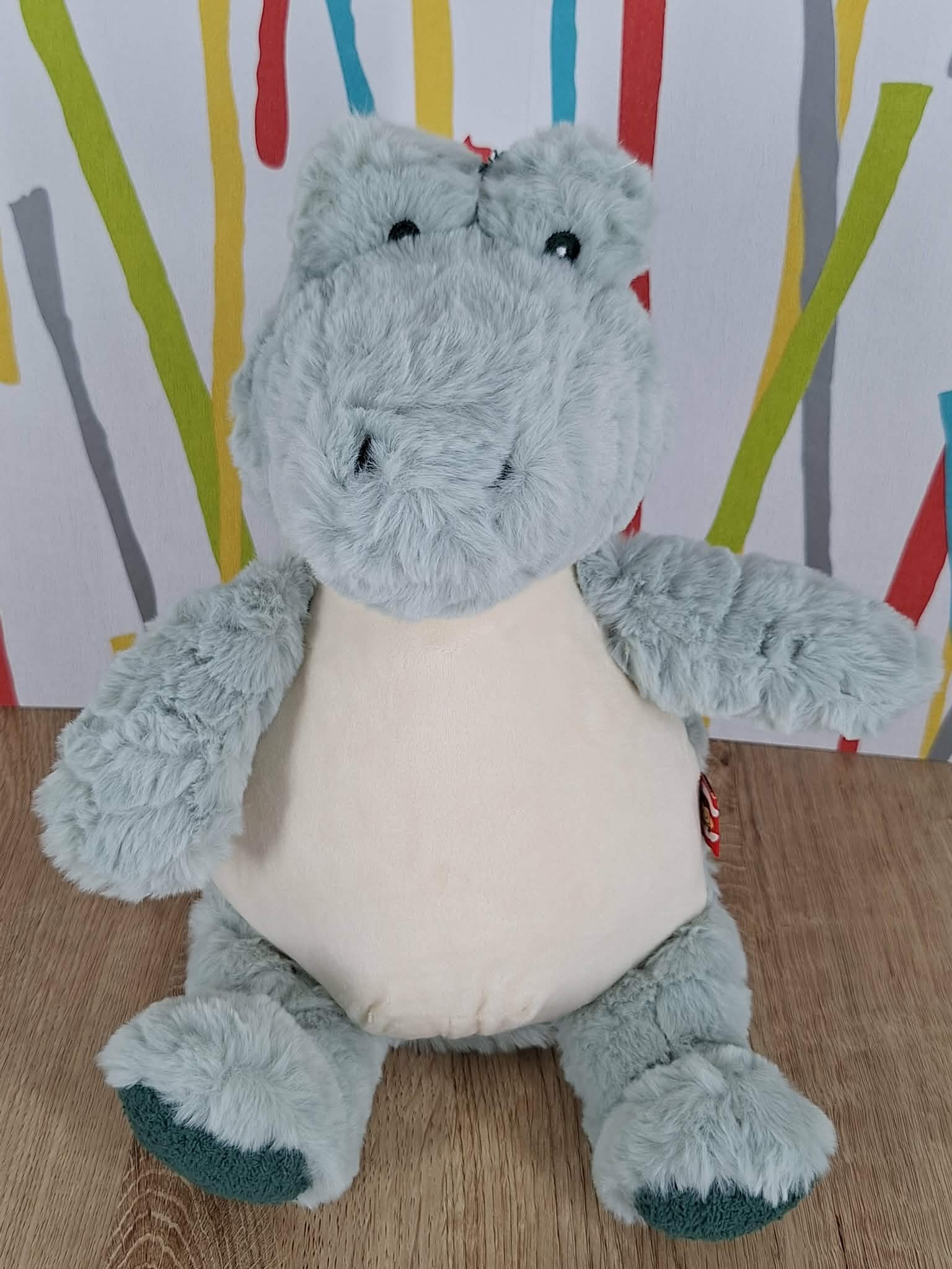 Baby-Krokodil Hugo <br><br>personalisiert mit deinem Namen oder Wunschdesign <br> 1 Krokodil Hugo - individuell personalisiert